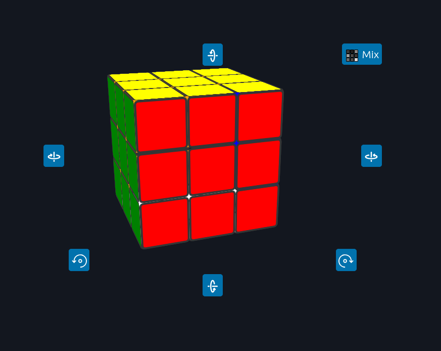 Capture d\'écran du projet Rubik's cube